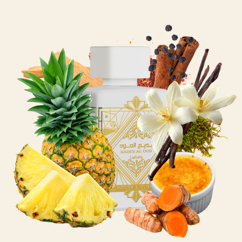 BADE’E AL OUD HONOR & GLORY - LATTAFA | Eau de Parfum Unisex Gourmand y Amaderado 100ml