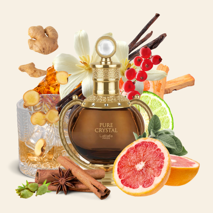 PURE CRYSTAL - LATTAFA | Unisex Cítrico Aromático Eau de Parfum 100ml